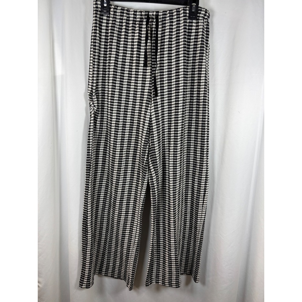 Industry Republic Clothing Womens Black White Wide Leg Knit Pants Medium